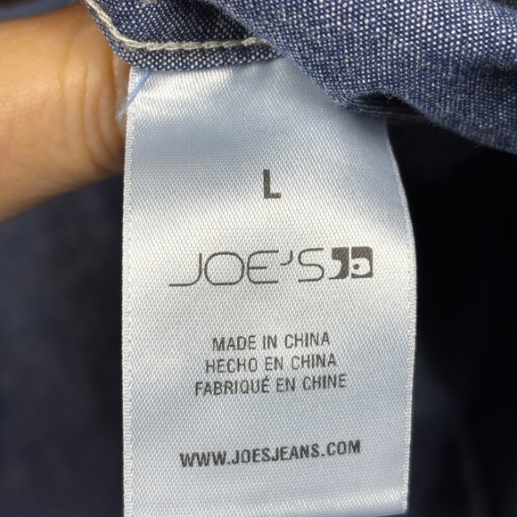 Joe's Jeans Mens Long sleeve Button Up Shirt Sz L Preppy Classic Ranch Western - Picture 5 of 10